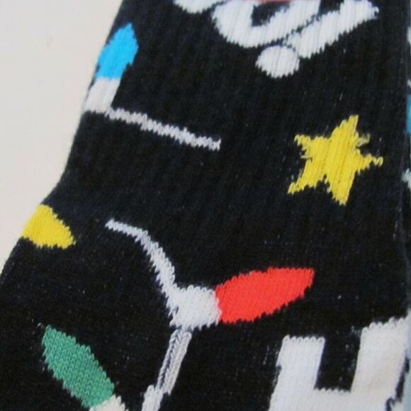 Two Sox Christmas Lights Ho! Ho! Ho! Crew Socks! - Picture 4 of 6